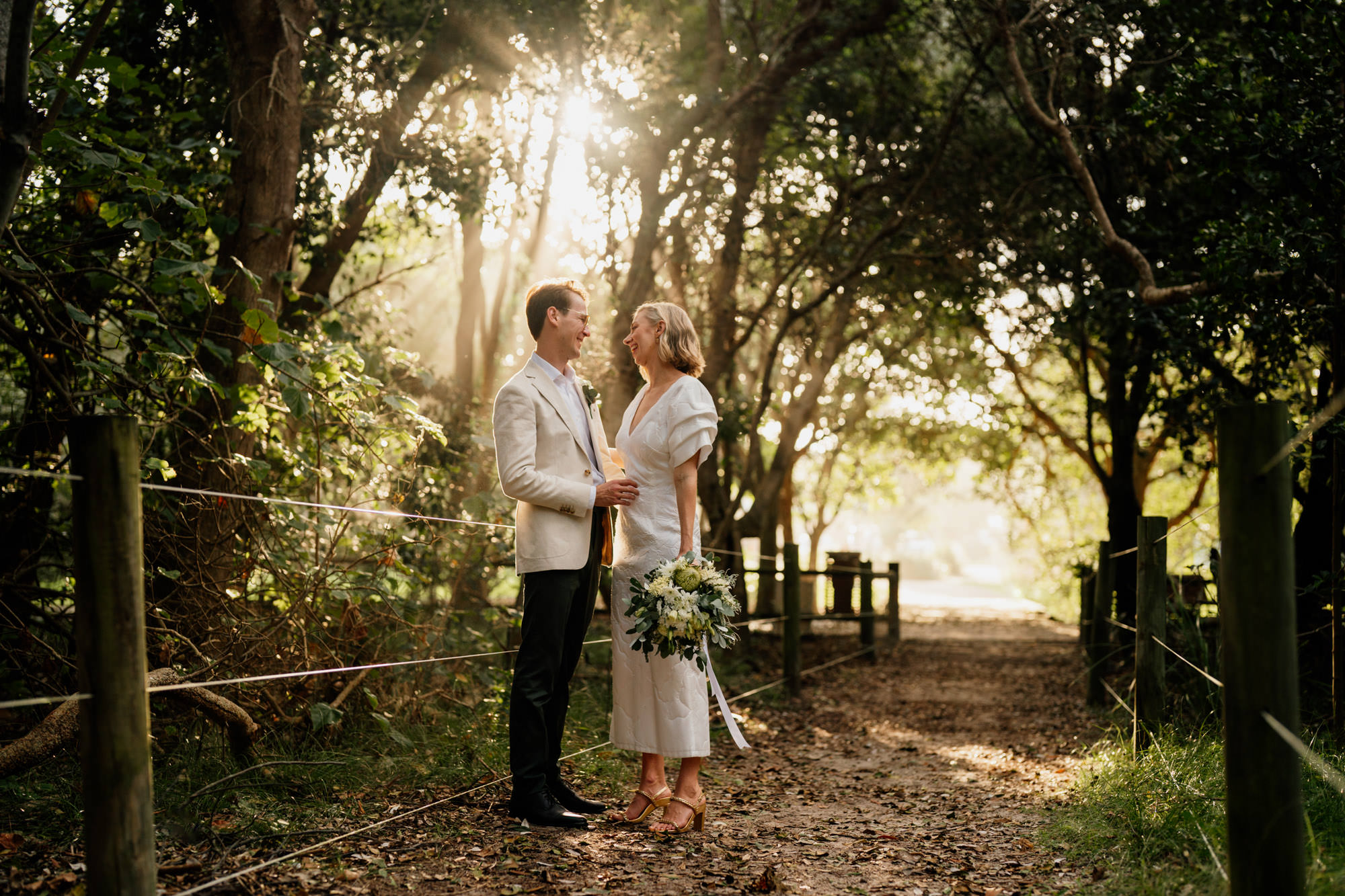 Frances and Tom Sunset Portrait at Osteria Wedding by Sam Wyper Photography 1